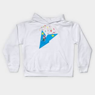 Airplane and pink bunny Kids Hoodie